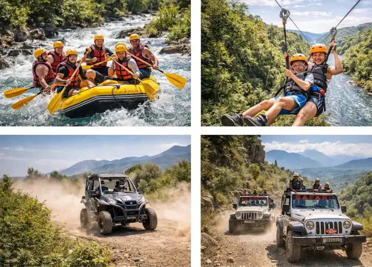 Przygoda w Köprülü: Rafting, Buggy, Jeep, Tyrolka